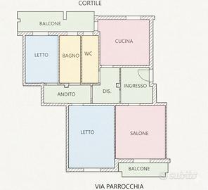 Ampio Trivano con due bagni cucina abitabile