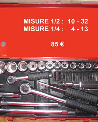 set chiavi a bussola 1/2 - 1/4 chiavi a cricchetto