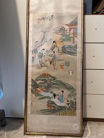Pittura su seta di donne
