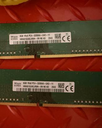 2 banchi ram 8GB 1Rx8 PC4 - 3200AA