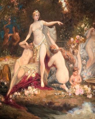ANTICO DIPINTO FINE '800 "DIANA E CALLISTO"