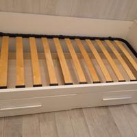letto singolo GiEsseGi con 2 cassetti contenitori