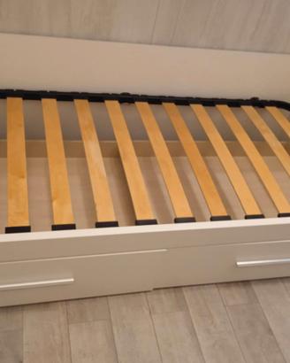 letto singolo GiEsseGi con 2 cassetti contenitori