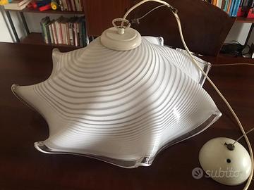 Lampada a sospensione vintage in vetro di Murano