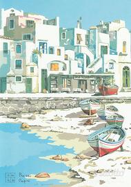 Aldo Riso Serigrafia 30x21 Presso Capri