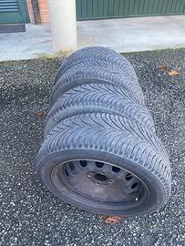 4 gomme invernali 185 /55/r15 + 4 cerchi in ferro