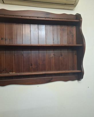 Mensola/ piattaia pensile in legno