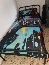 lettino in ferro battuto con materasso 