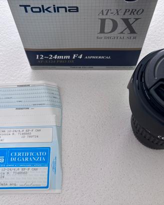 Obiettivo Tokina 12 24 f4 per Canon