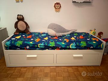 Letto singolo/matrimoniale con cassettoni