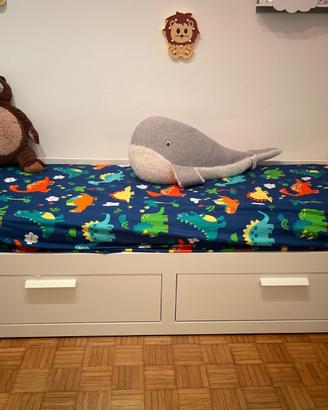 Letto singolo/matrimoniale con cassettoni