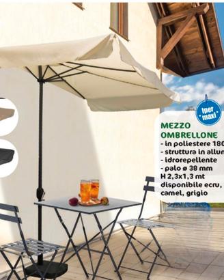 NUOVO Mezzo ombrellone color écru