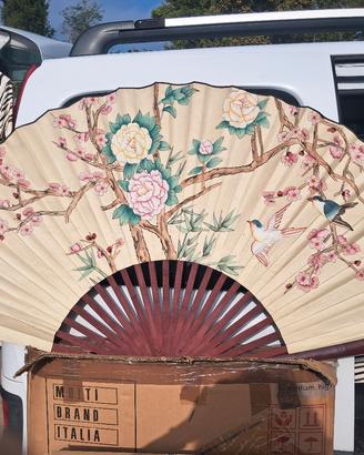 Ventaglio decorativo da parete vintage orientale 