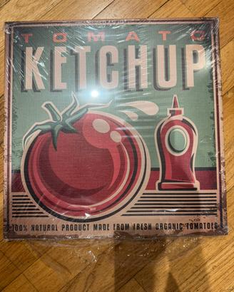 Quadro stampa su tela vintage “tomato ketchup”