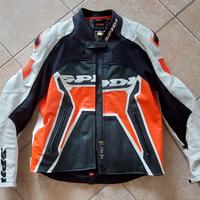 Giubbotto Moto in pelle Spidi + guanti