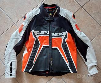 Giubbotto Moto in pelle Spidi + guanti
