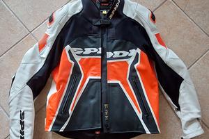 Giubbotto Moto in pelle Spidi + guanti