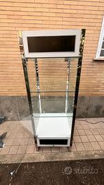 vetrina espositore in vetro con luce led 