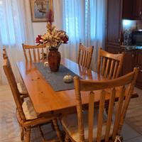 TAVOLO SALOTTO IN LEGNO CON SEDIE