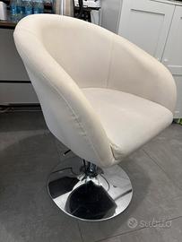 Poltrona similpelle bianca