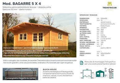 Casetta in legno 5x4 spessore 35mm blokhouse