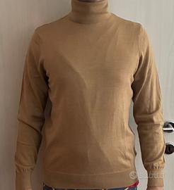 Maglione dolcevita marrone chiaro (L)