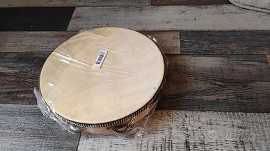 Tamburello In Legno Con Pelle Naturale