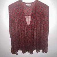 Camicia in seta bordeaux
