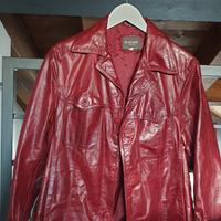 Giacca in vera pelle rosso fiorentino