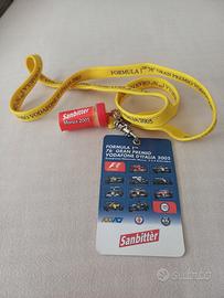 Pass F1 Gran Premio Monza 2005 con tappi 