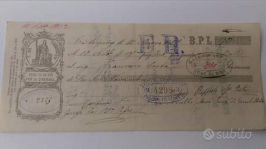 Cambiale 1901 regno d'italia