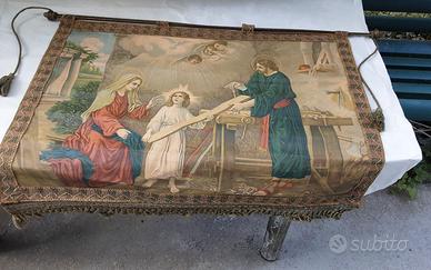 Immagine religiosa in tessuto plastificato vintage