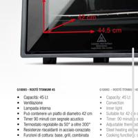 Forno elettry ventilato 45 litri