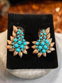 Orecchini vintage con turchese per donna