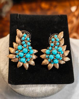 Orecchini vintage con turchese per donna