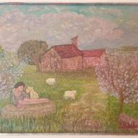 dipinto casa di campagna