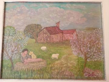 dipinto casa di campagna