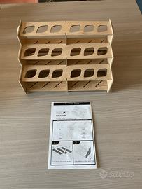 Espositore set 3 organizer per pennelli e tubetti