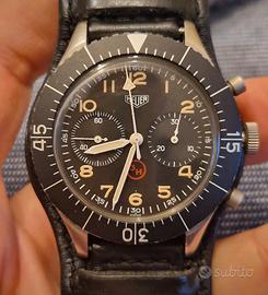 Militare Tedesco HEUER BUNDESWEHR FLY-BACK Permuto