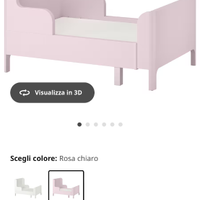 Lettino bimba rosa IKEA