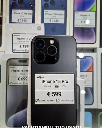 IPHONE 15 PRO 128GB batteria 100%
