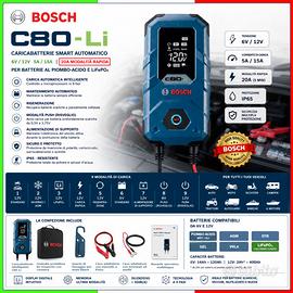 BOSCH® C80-Li★CARICA BATTERIA SMART 6-12V 5-15-20A