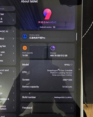 REDMAGIC Nova Tablet 10.9 pollici- Versione CN