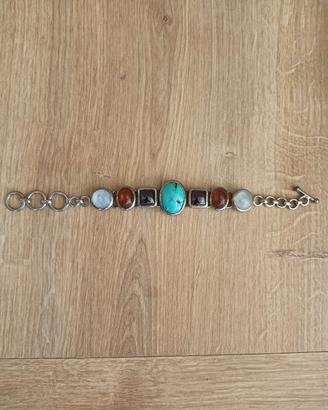 bracciale argento e anello 925 vintage