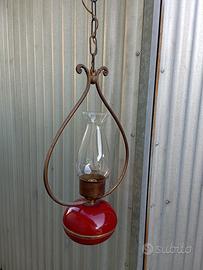 vecchia lampada e ombrellino anni 40