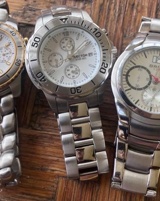 3 orologi cronografi Sector Breil vintage