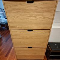 Scarpiera IKEA STÄLL 3 scomparti effetto rovere
