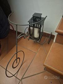 Porta vaso bicicletta in ferro battuto