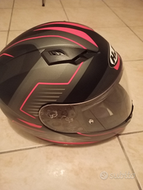 Casco donna rosa e nero