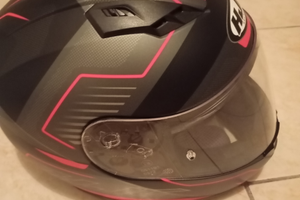 Casco donna rosa e nero
